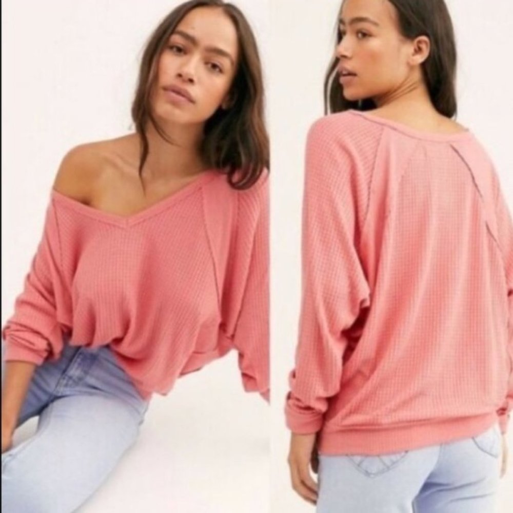 3/$24! FREE PEOPLE We The Free XS  Santa Clara Thermal EXC - Picture 2 of 10